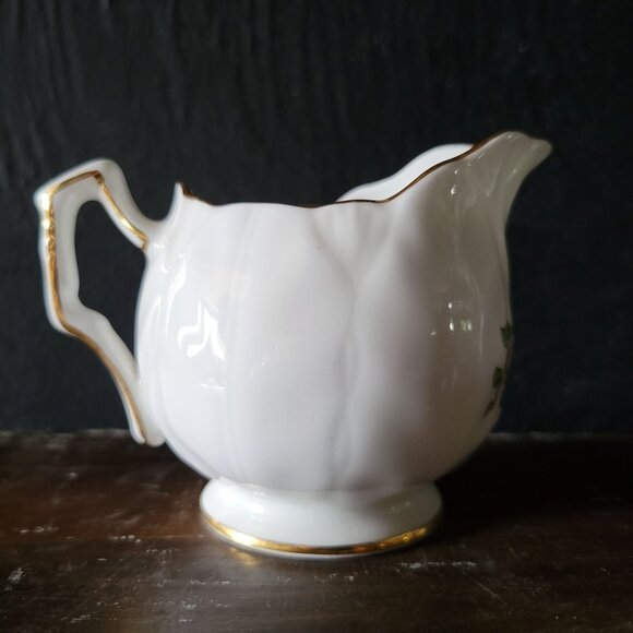 Vintage Aynsley Pembroke Pattern Fine Bone China Petite Creamer, Bird & Flowers - Picture 4 of 7